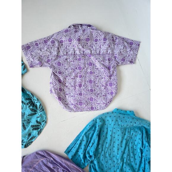 VINTAGE 80s Patterned Button Up Shirts Wholesale Bundle / 4 Pcs / Resellers Lot - Picture 11 of 11